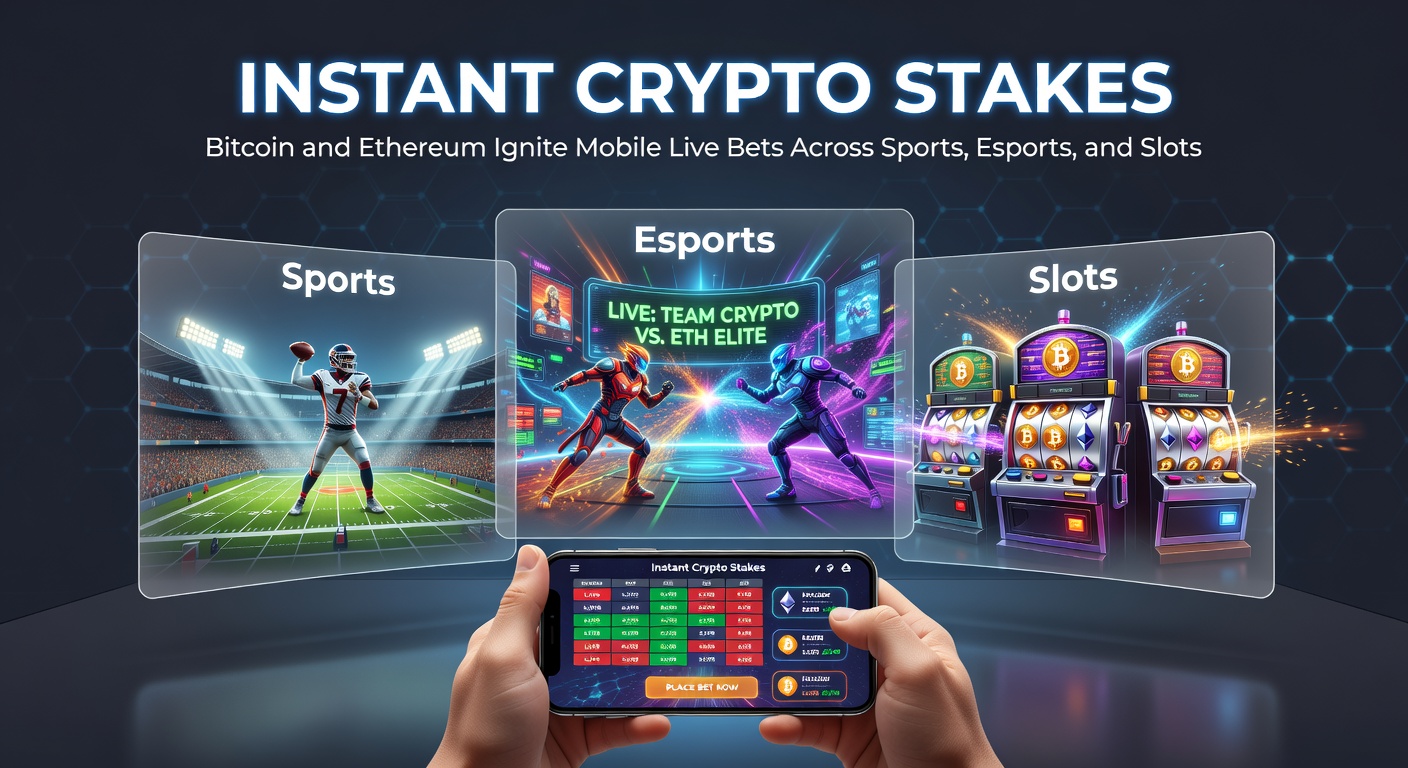 Bitcoin- und Ethereum-Transaktionen feuern dynamische Wetten auf mobilen Geräten an, während Live-Sportevents und Esports-Matches im Vordergrund stehen