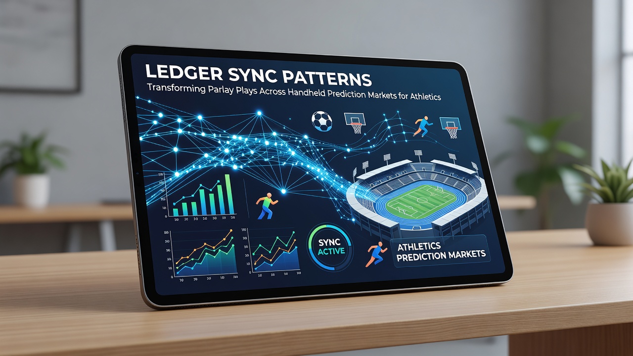 Darstellung der Integration von Ledger-Sync in handheldbasierten Esports- und Sport-Prognoseplattformen mit Parlay-Fokus