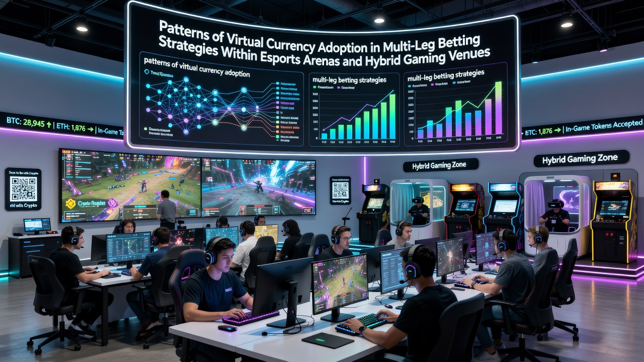 Darstellung von Esports-Arenen mit integrierten Zahlungssystemen für virtuelle Währungen und Multi-Leg-Wetten