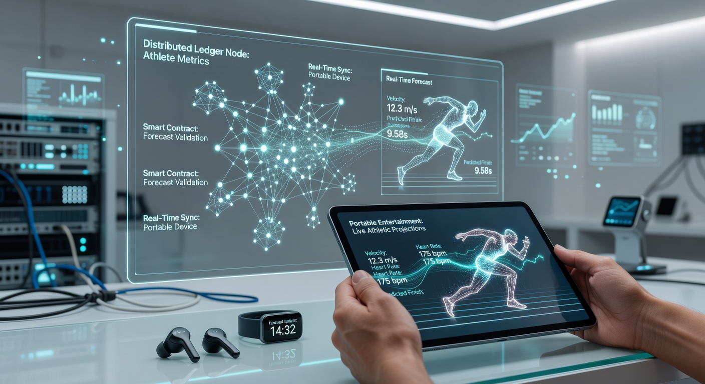 Darstellung der Integration von Distributed-Ledger-Technologien in mobile Sportprognose-Plattformen